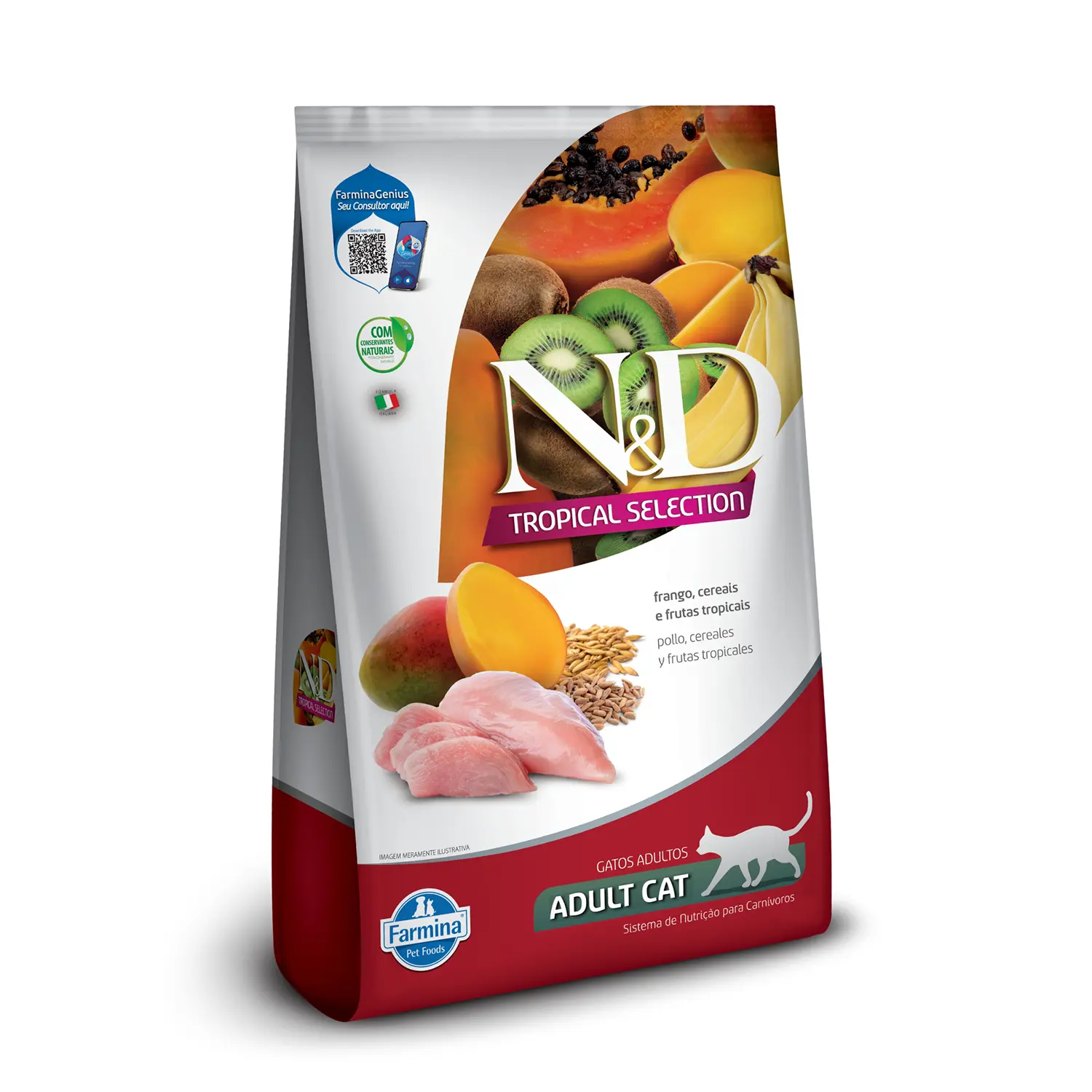 Ração N&amp;D Tropical Selection Gatos Adultos Frango